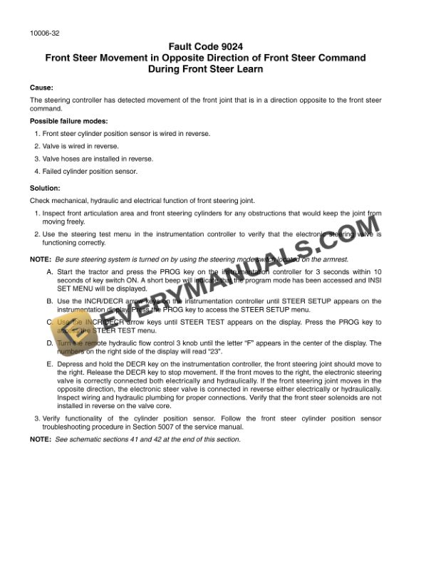 Case STX275, STX325, STX375, STX425, STX450, STX500 Steiger Tractor Service Manual 6-17770-5