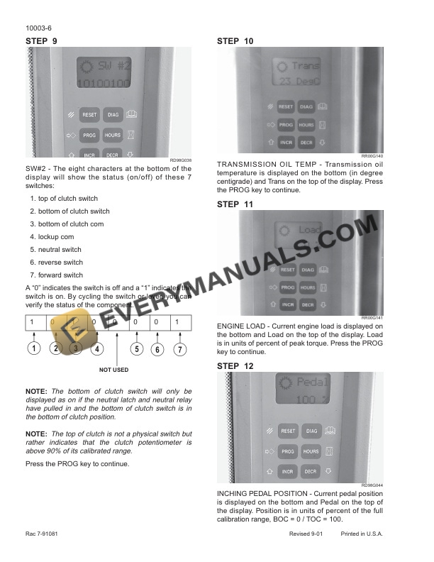 Case STX275 through STX450 Tractor Service Manual 6-13290-5
