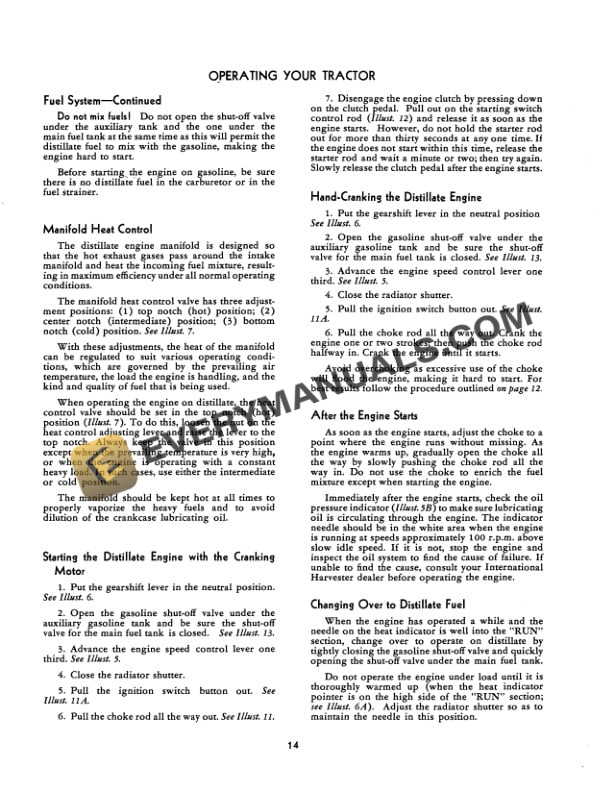 Case Super A, AV Tractor Operator Manual 1004193R5-2