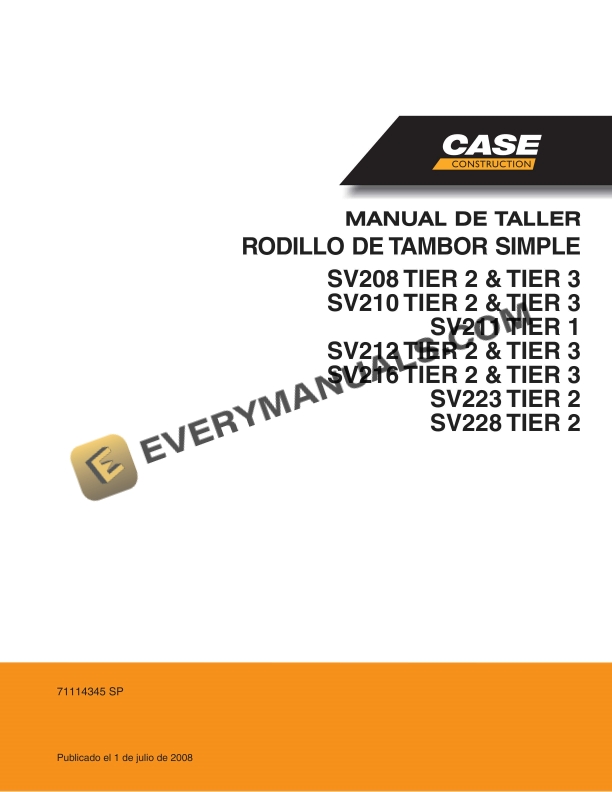case sv208 tier 2 tier 3 sv210 tier 2 workshop manual 71114345 es 1