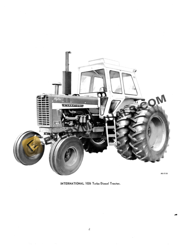 Case Tractor Cab Attachment for International 756, 826, 856, 1026, 1256, 1456 Tractor Operator Manual 1082941R1-2