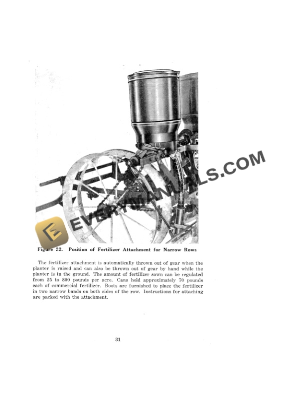 Case Tractor Corn Planters Model No 46 and 46-H Drill Only Operator Manual DA1573-5