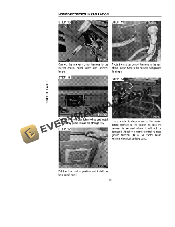 Case Tractor Implement Installation Operator Manual 7-60262-3