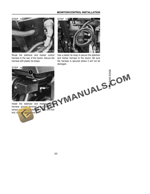 Case Tractor Implement Installation Operator Manual 7-60262-4
