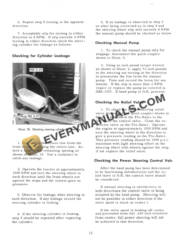 Case Trouble Shooting Hitch, Power Steering, Auxiliary Valves for 656 Series Tractor Service Manual GSS-1054S1-4
