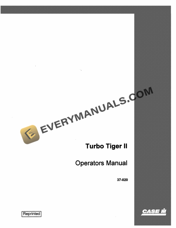 case turbo tiger ii operator manual 37 020 1