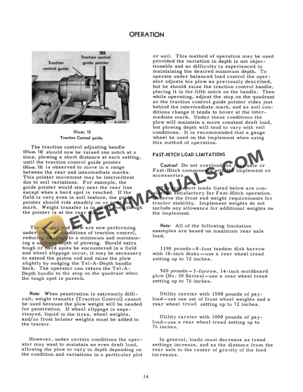 Case Two-Point Fast-Hitch for McCormick Farmall 340 and International 340 and 460 Series Utility Tractor Operator Manual 1014115R1-3
