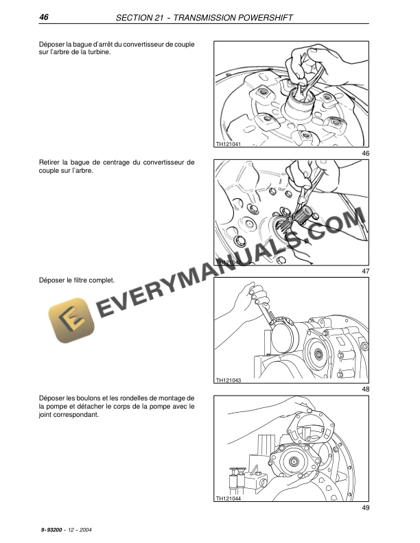 Case TX130-30, TX130-30 Turbo, TX130-33, TX130-33 Turbo Tractor Repair Manual 9-93200 FR-3