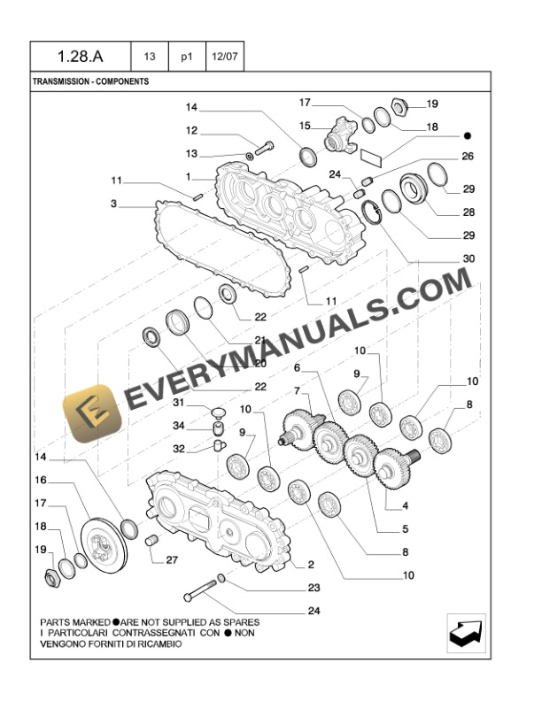 Case TX742, TX842, TX945 Telehandler Parts Catalog 87684643 NA-3