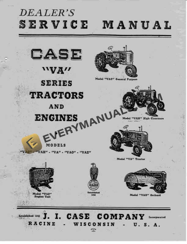 case va series tractor and engine service manual 1