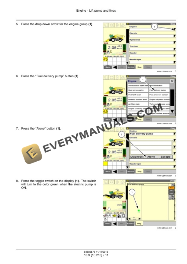 Case Vector Tier 2 and Stage II Engine Service Manual 84586876-3