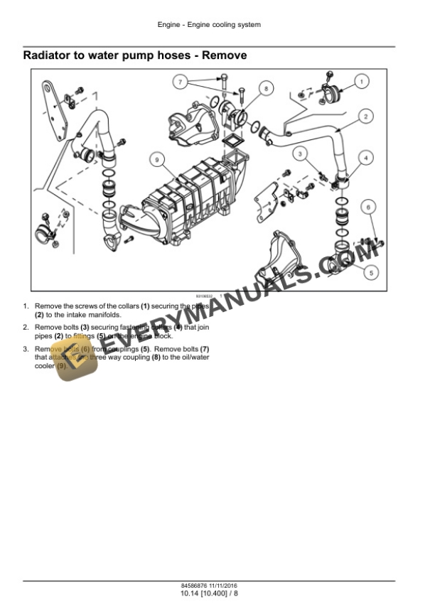 Case Vector Tier 2 and Stage II Engine Service Manual 84586876-4
