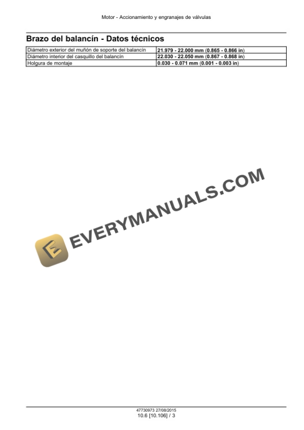 Case VM Motori R 753 IE4 Tier 4B (Final) and Stage IV Engine Service Manual 47730973 ES-3