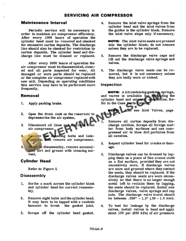 Case W14 Loader Service Manual 9-69100-5