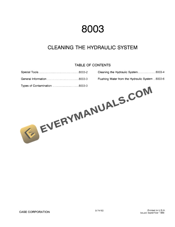 Case W14C Loader Service Manual 8-13971-5