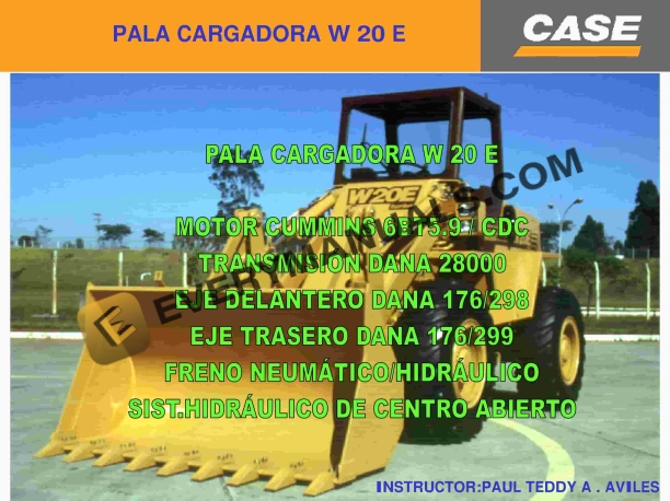 Case W20E Loader Service Training Manual ES PDF
