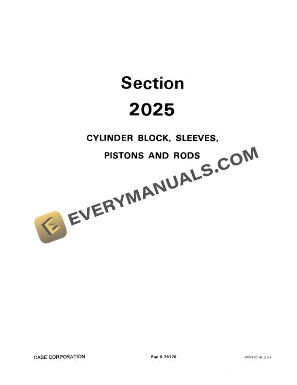 Case W26 Series B Loader Service Manual 9-71017-2