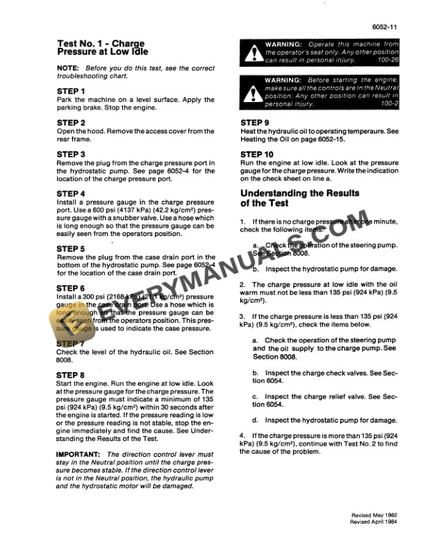 Case W4 Loader and Forklift Service Manual 8-33652-4