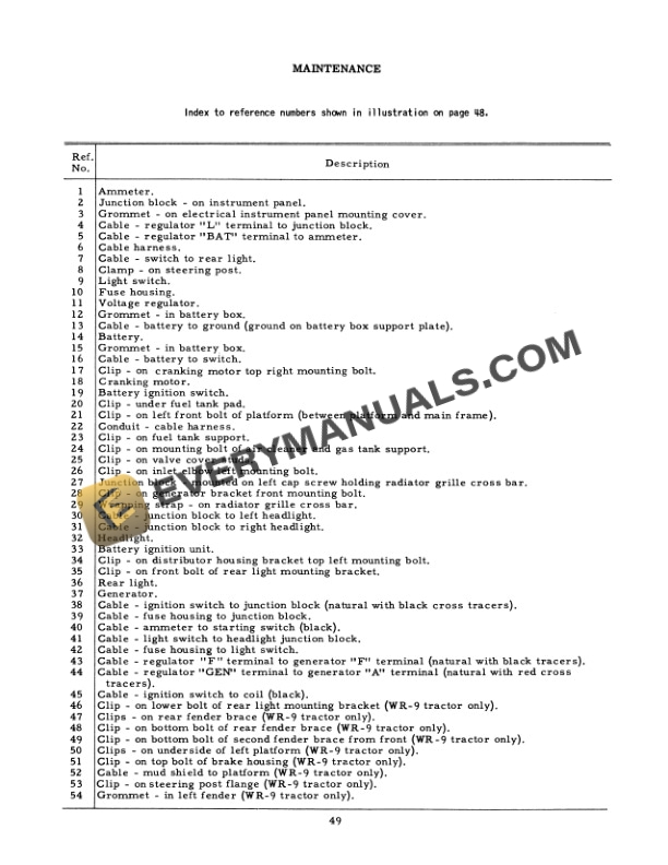 Case W9, WR9 Tractor Operator Manual 1004217R2-4