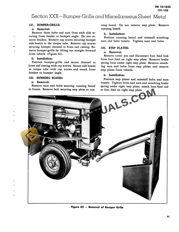 Case War Department Tractor Technical Manual TM10-1623-3
