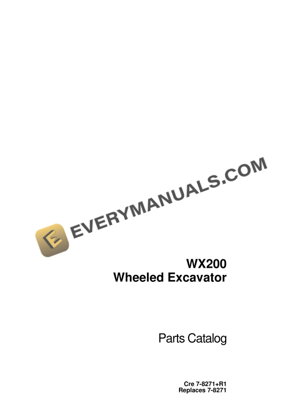 Case WX200 Wheeled Excavator Parts Catalog 7-8271-R1 PDF