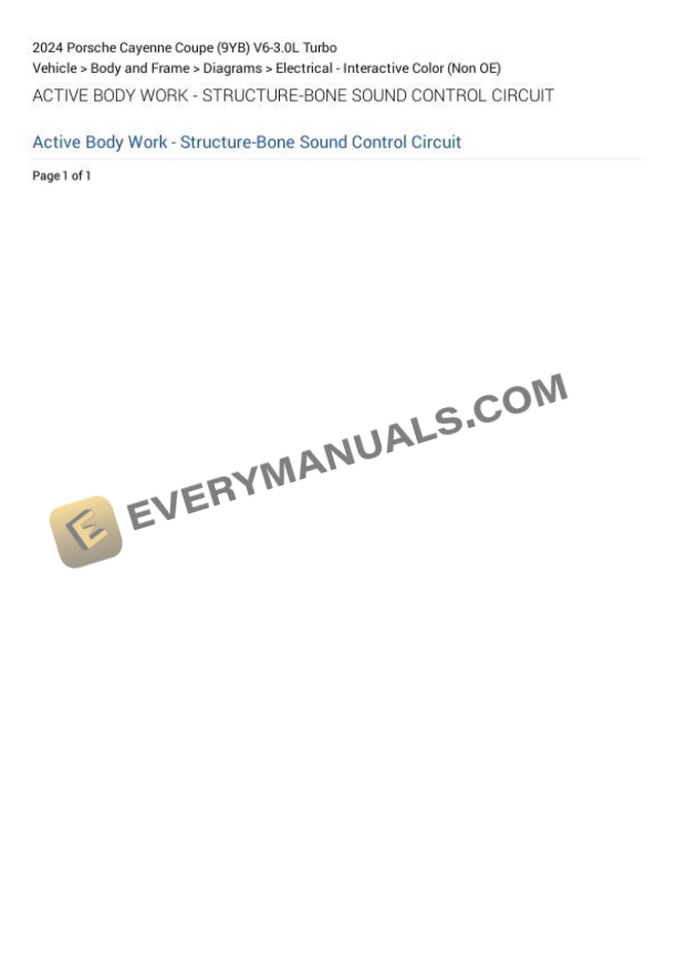 Porsche Cayenne Coupe (9YB) 2024 Electrical Diagrams V6-3.0L Turbo 4 Porsche Cayenne Coupe (9YB) 2024 Electrical Diagrams V6-3.0L Turbo - Image 2