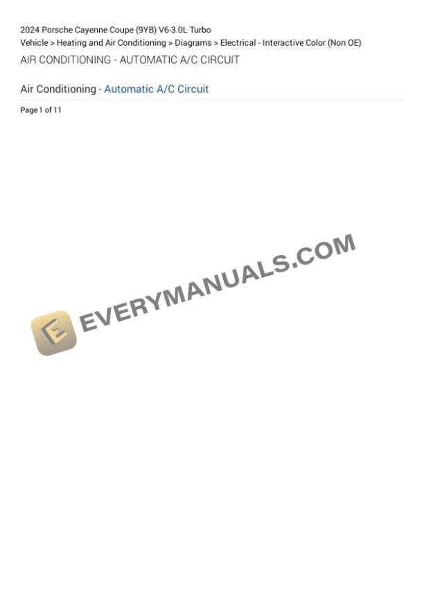 Porsche Cayenne Coupe (9YB) 2024 Electrical Diagrams V6-3.0L Turbo 6 Porsche Cayenne Coupe (9YB) 2024 Electrical Diagrams V6-3.0L Turbo - Image 4