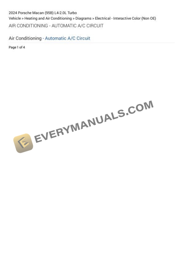 Porsche Macan (95B) 2024 Electrical Diagrams L4-2.0L Turbo