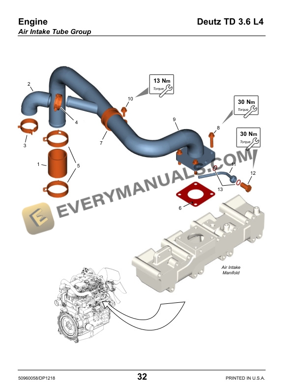 Deutz TCD3.6 L4 Engine Parts Manual 50960058 Rev.D-4