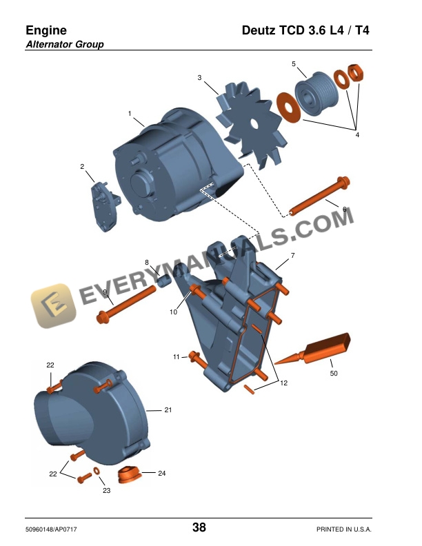 Deutz TCD3.6 L4, TCD3.6 T4 Engine Parts Manual 50960148 Rev.A-4