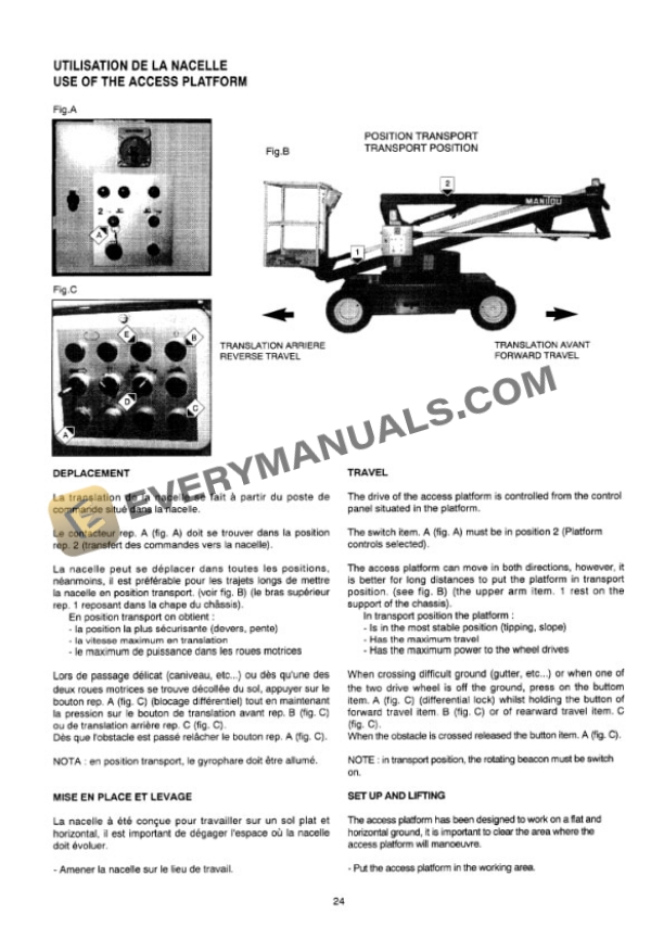 Manitou 100 AE Access Platforms Operator Manual 47987 FR-EN 5 Manitou 100 AE Access Platforms Operator Manual 47987 FR-EN - Image 3