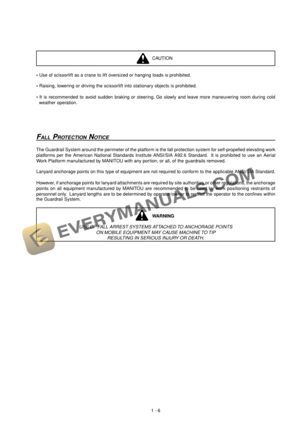 Manitou 100 DLX, 120 DLX, 145 DLX Access Platform Operator Manual 547327EN 4 Manitou 100 DLX, 120 DLX, 145 DLX Access Platform Operator Manual 547327EN - Image 2