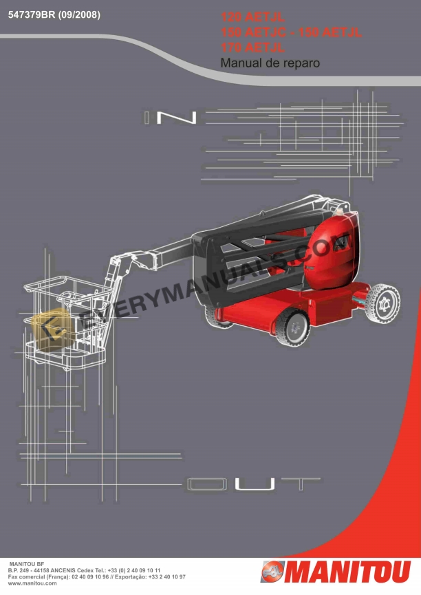 Manitou 120 AETJL, 150 AETJC, 150 AETJL, 170 AETJL Repair Manual 547379 BR