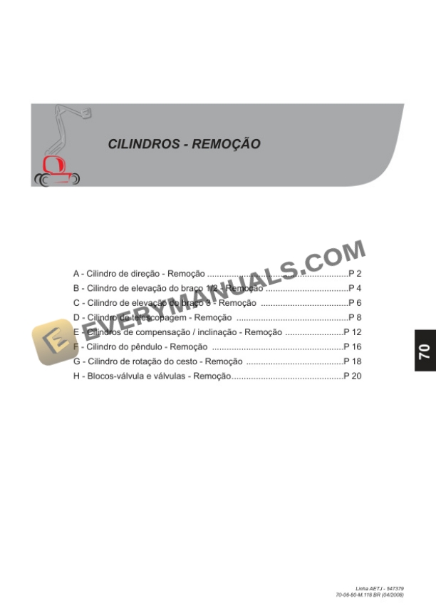 Manitou 120 AETJL, 150 AETJC, 150 AETJL, 170 AETJL Repair Manual 547379 BR-3