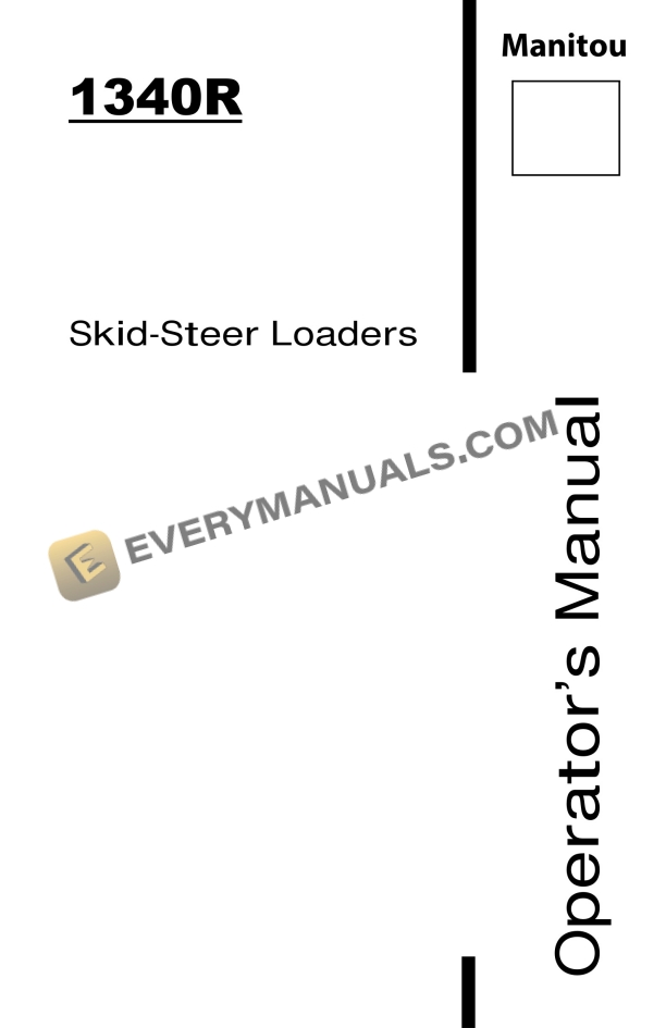 Manitou 1340R Skid-Steer Loaders Operator Manual 50111949B