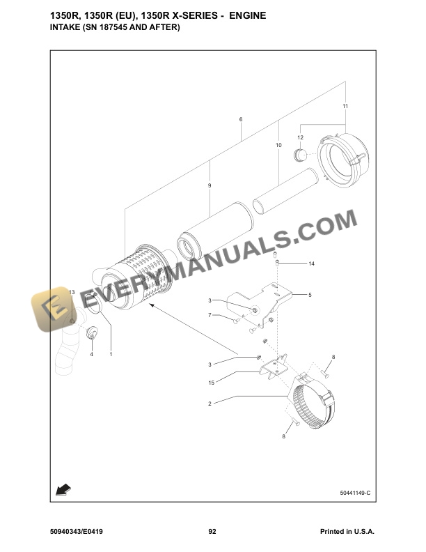 Manitou 1350R, 1350R (EU), 1350R X-Series Skid-Steer Loader Parts Manual 50940343 Rev. E-3