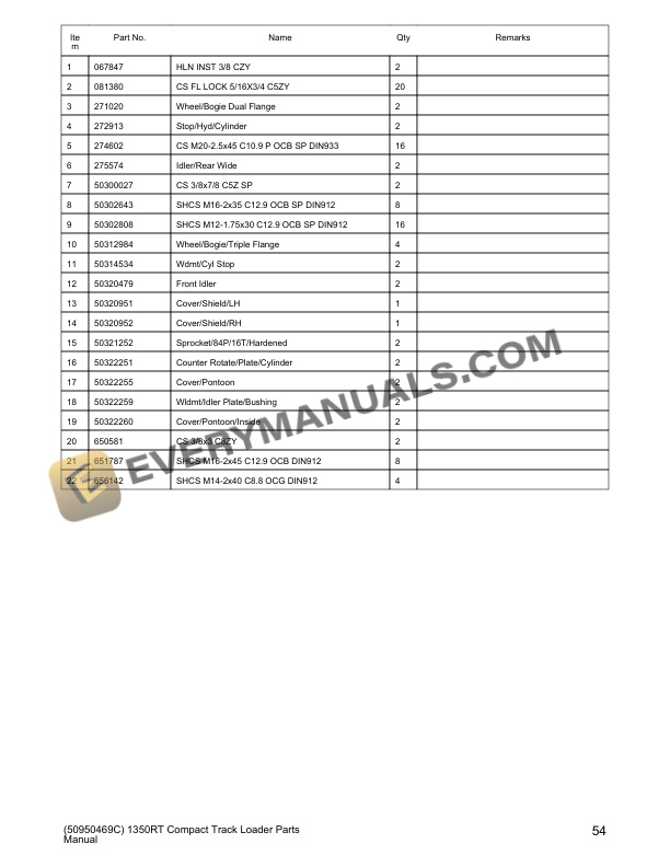 Manitou 1350RT, 1350RT (EU), 1350RT X-Series Compact Track Loader Parts Manual 50950469 Rev.C 4 Manitou 1350RT, 1350RT (EU), 1350RT X-Series Compact Track Loader Parts Manual 50950469 Rev.C - Image 2