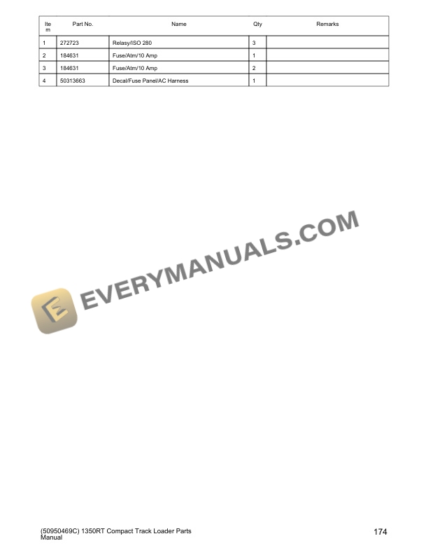 Manitou 1350RT, 1350RT (EU), 1350RT X-Series Compact Track Loader Parts Manual 50950469 Rev.C 6 Manitou 1350RT, 1350RT (EU), 1350RT X-Series Compact Track Loader Parts Manual 50950469 Rev.C - Image 4