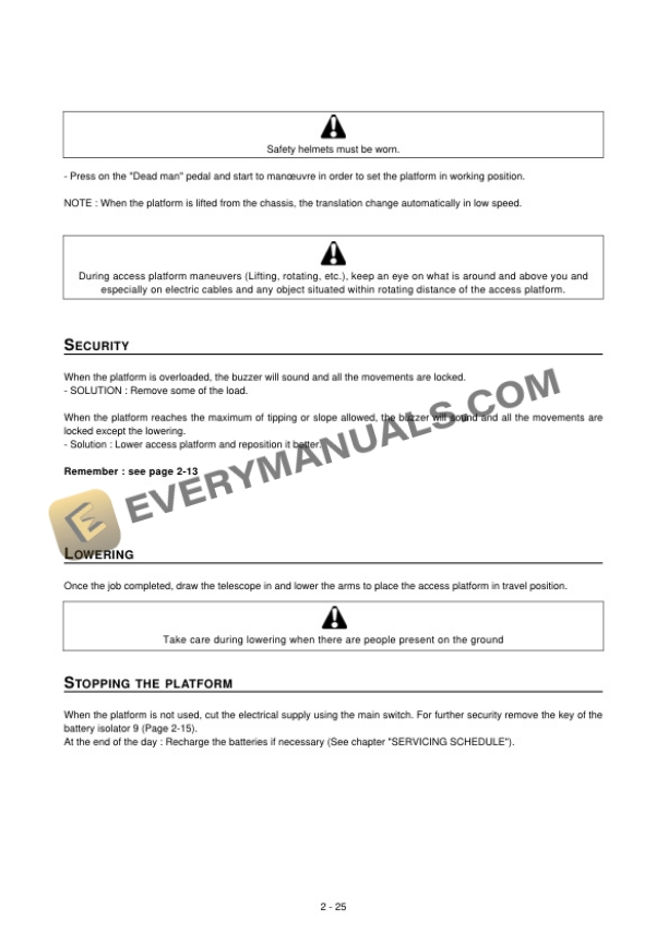Manitou 150 AET, 171 AET Platforms Operator Manual 547115EN 6 Manitou 150 AET, 171 AET Platforms Operator Manual 547115EN - Image 4