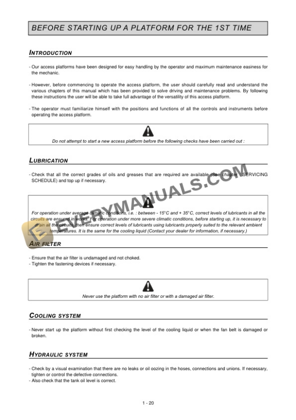 Manitou 160 ATJ, 180 ATJ Access Platform Operator Manual 547370-2