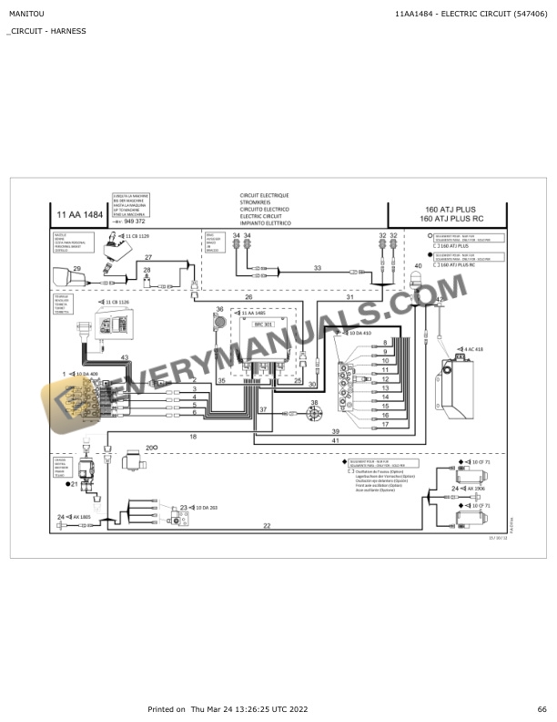 Manitou 160 ATJ Plus, 160 ATJ Plus RC Parts Manual 547406 4 Manitou 160 ATJ Plus, 160 ATJ Plus RC Parts Manual 547406 - Image 2
