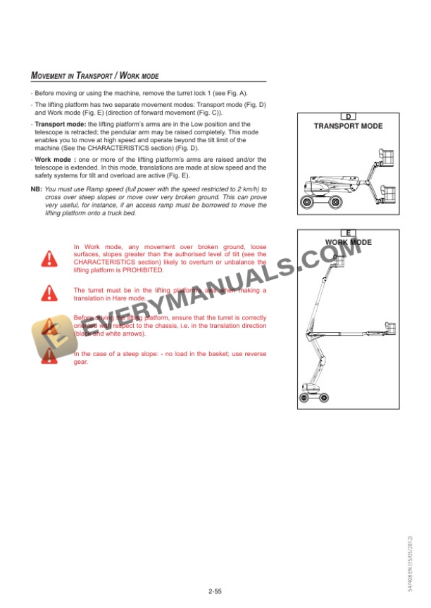 Manitou 160 ATJ Plus Euro 3, 180 ATJ Euro 3, 180 ATJS Euro 3 Instruction Manual 547408EN-4