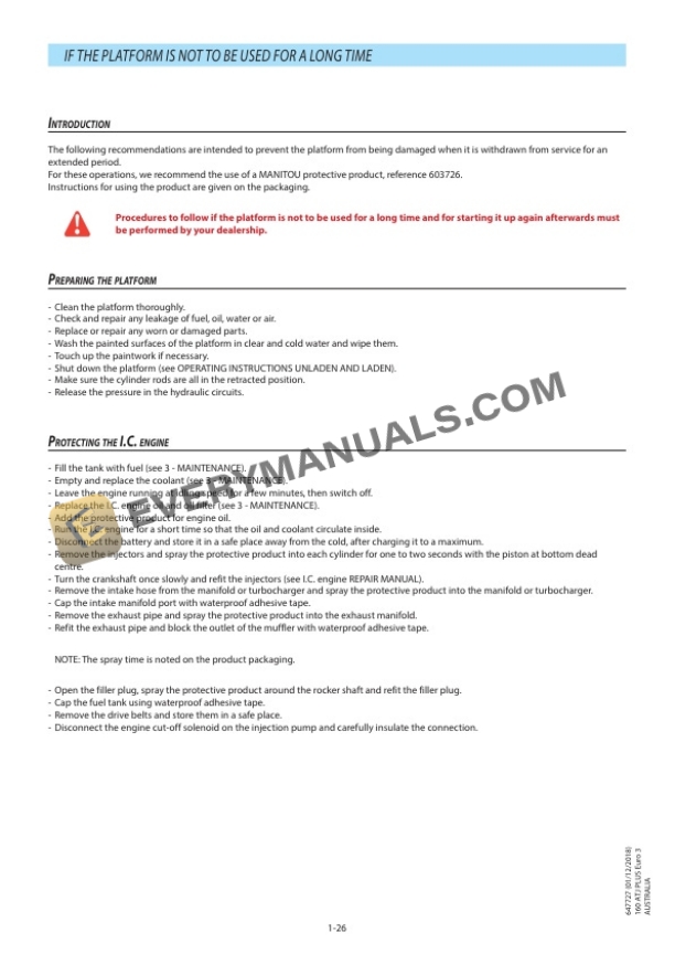 Manitou 160 ATJ PLUS Euro 3 Australia Operator Manual 647727EN-2