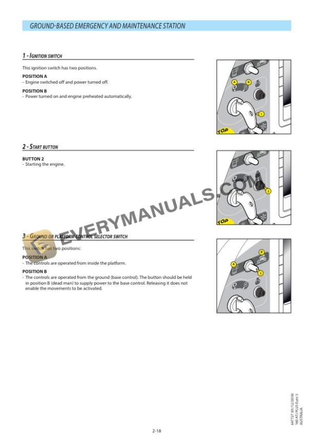 Manitou 160 ATJ PLUS Euro 3 Australia Operator Manual 647727EN-3