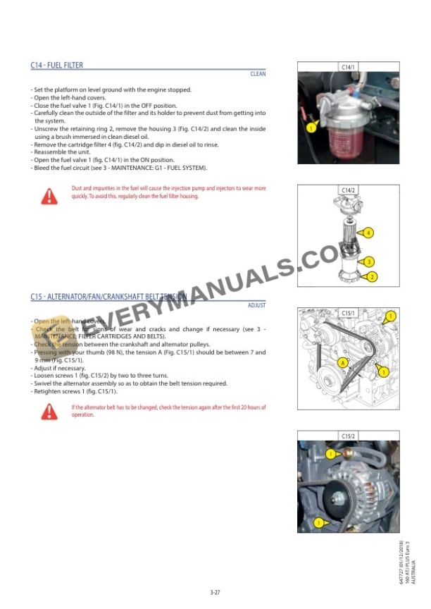 Manitou 160 ATJ PLUS Euro 3 Australia Operator Manual 647727EN-5