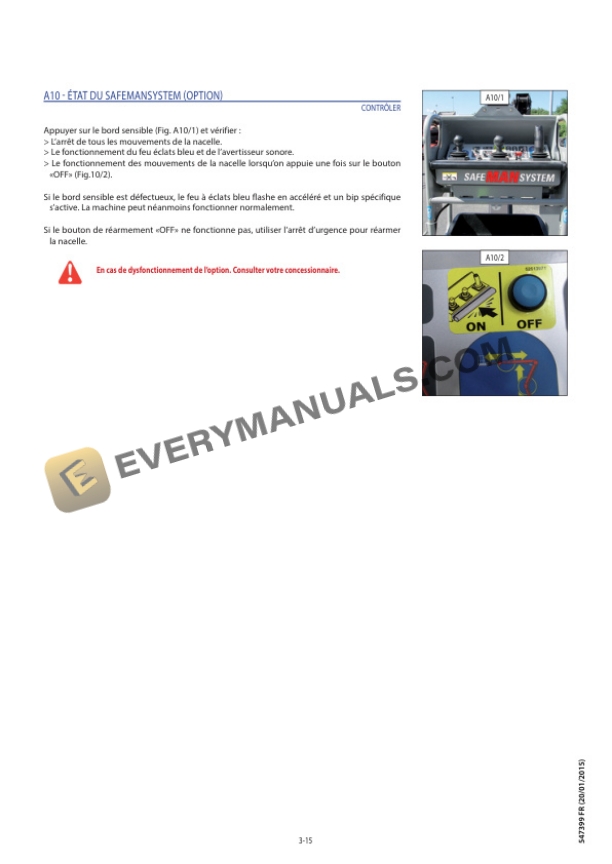 Manitou 200 ATJ Access Platform Instructions Manual 547399 FR-5