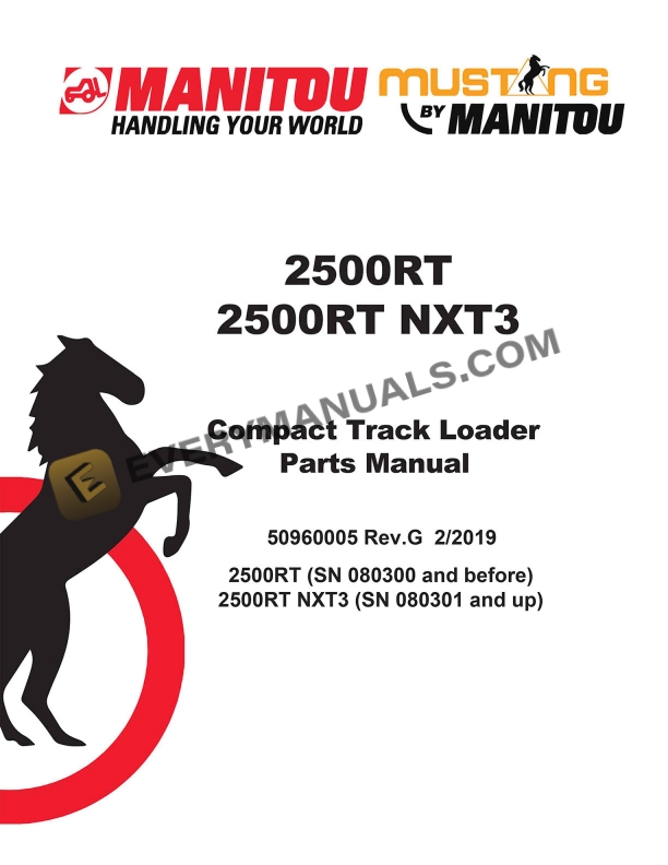 manitou 2500rt 2500rt nxt3 compact track loader parts manual 50960005g 1