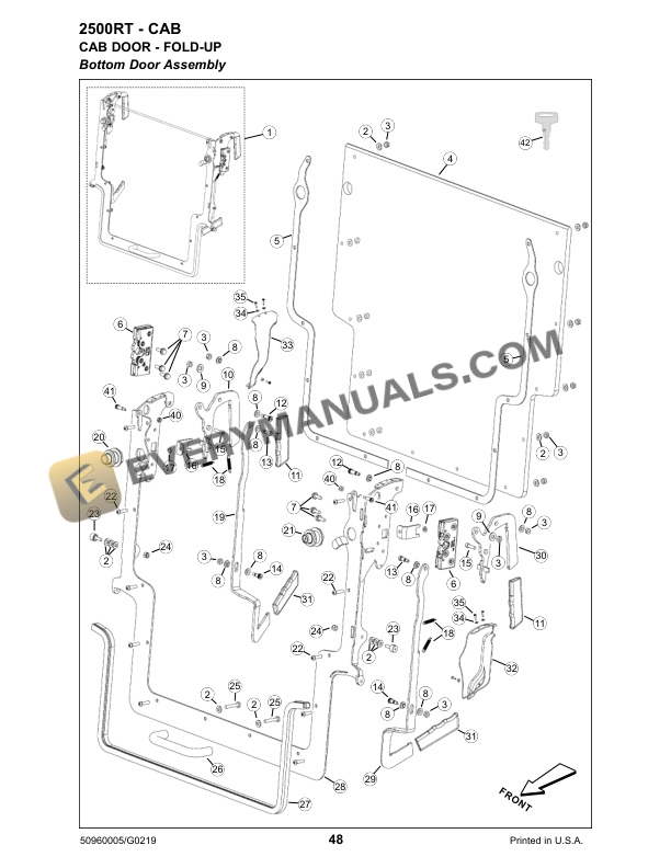 Manitou 2500RT, 2500RT NXT3 Compact Track Loader Parts Manual 50960005G-2