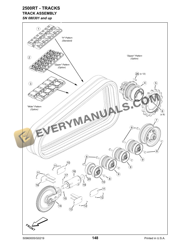 Manitou 2500RT, 2500RT NXT3 Compact Track Loader Parts Manual 50960005G-4
