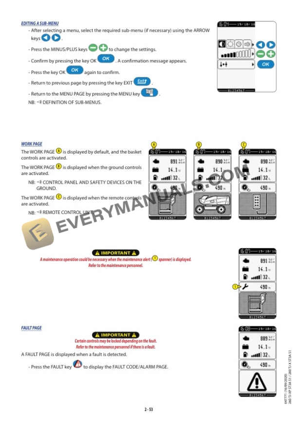 Manitou 260 TJ-XP ST3A S1, 280 TJ-X ST3A S1 Operator Manual 647771EN 5 Manitou 260 TJ-XP ST3A S1, 280 TJ-X ST3A S1 Operator Manual 647771EN - Image 3